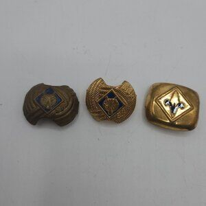 3 Vintage Cub Scout Neckerchief Slides 2 Wolves and 1 Webelo's